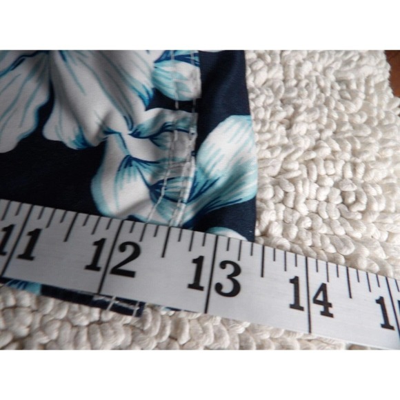 Merona Men's Blue White Floral Pull On Drawstring Board Shorts Size Large - Picture 6 of 6